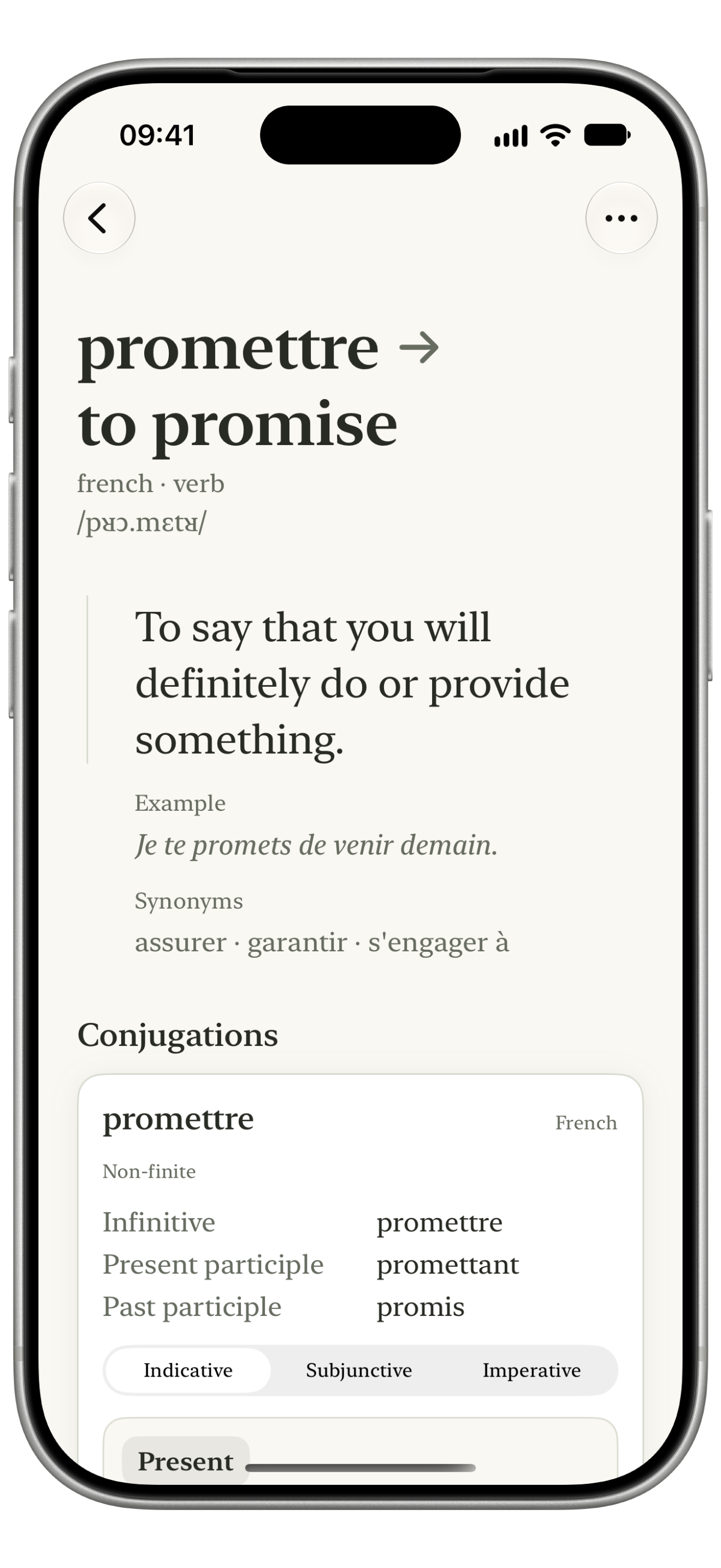 Translated-definition screenshot